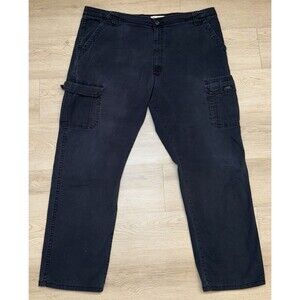 Wrangler Black Cargo Pants Size 42x32 Relaxed Fit Made In Mexico 1070ABWBL 42x30
